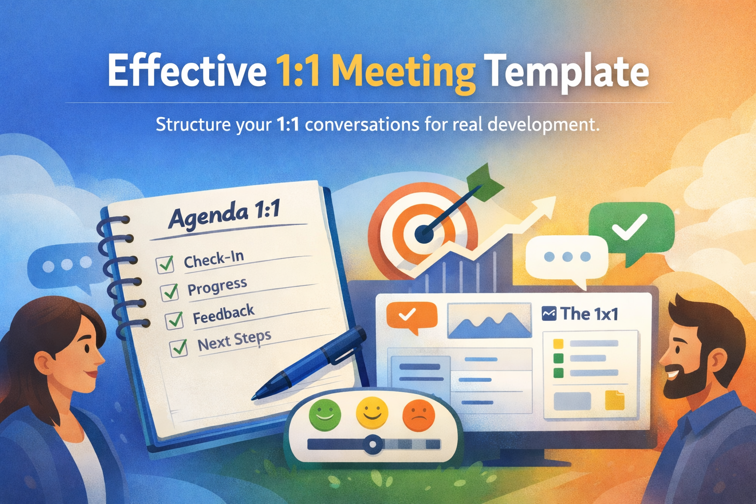 Cover for the Effective 1:1 Meeting Template article
