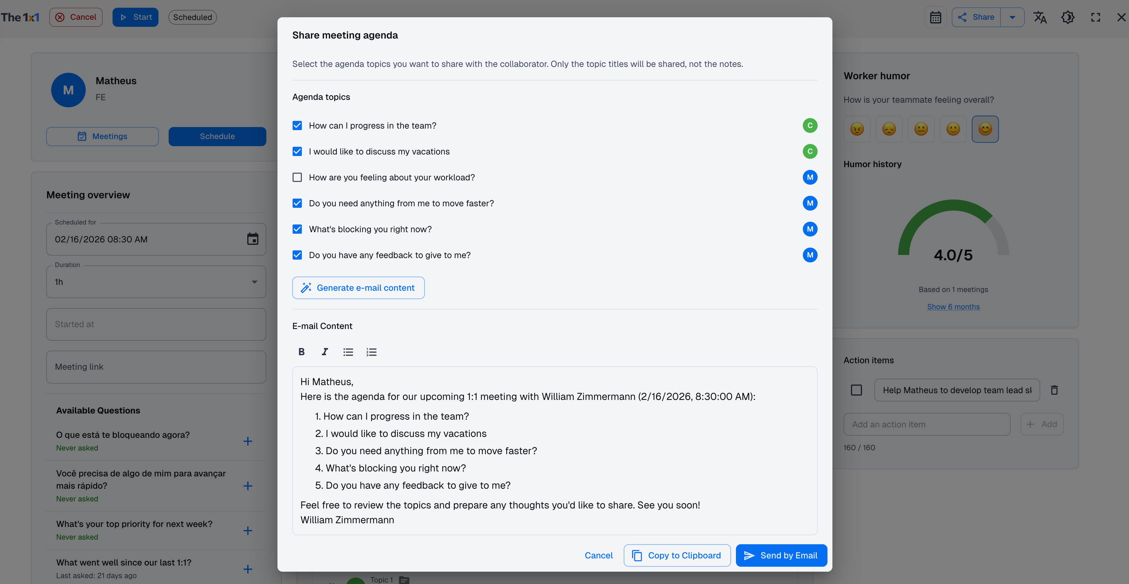 Capa do artigo sobre compartilhamento de agenda e notas em 1:1