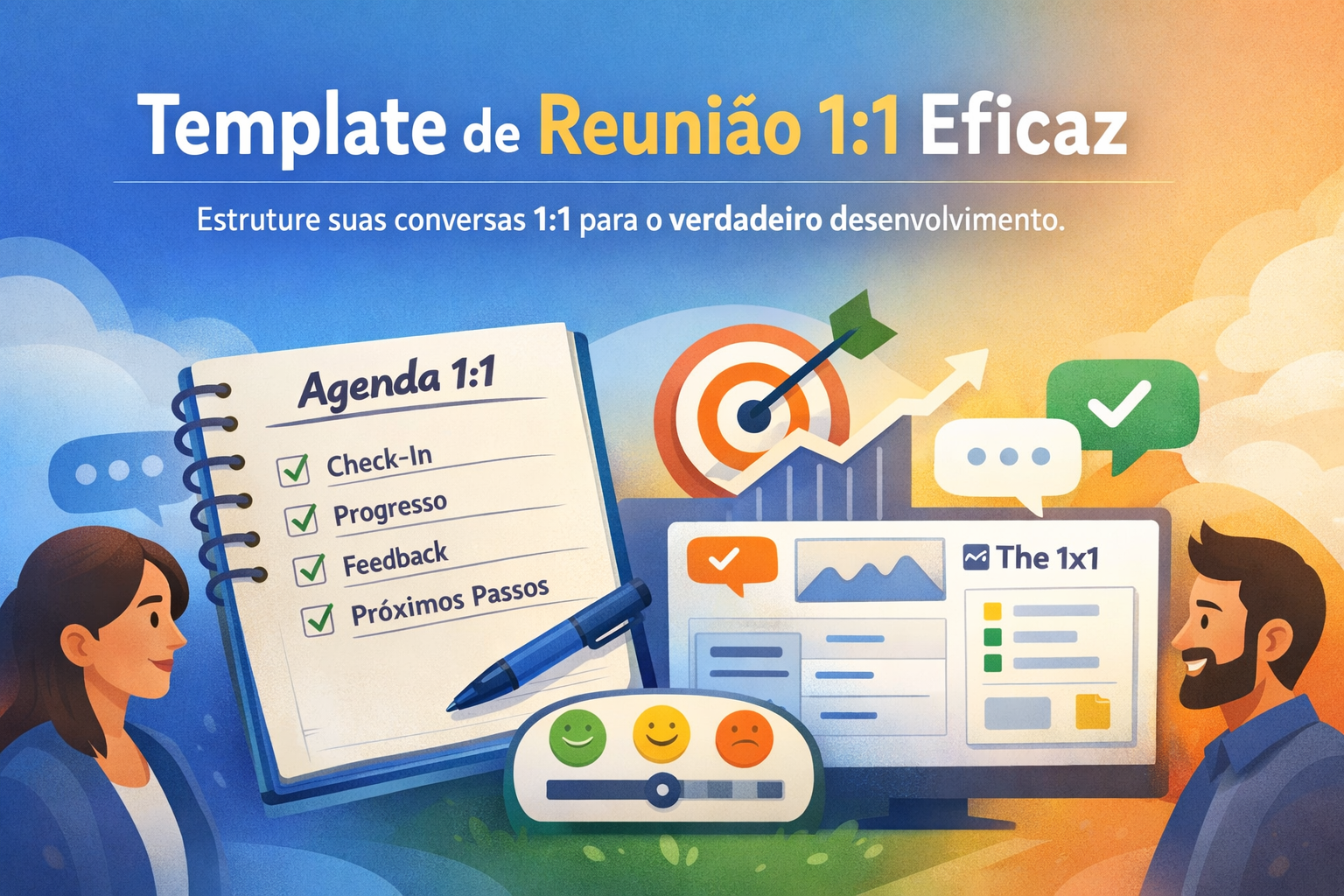 Capa do artigo Template de Reunião 1:1 Eficaz